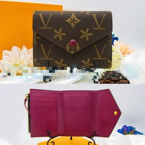 Ladies Purse Leather Designer Card Pocket Card Pocket Money Classic Fashion الشهيرة مربع المربع المربع 11-9 سم 87469