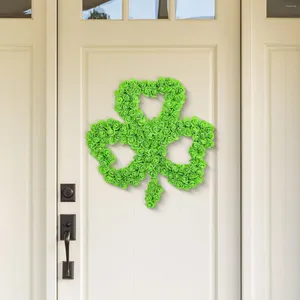 Decorative Flowers ST. Patrick's Day Wreath Garland Decoration Spring Irish For Celebration Garden Indoor Wall Window