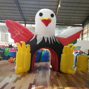 Partihandel 5mlx2.5mwx4mh (16.5x8.2x13.2ft) Bald Eagle Theme Archway Tunnel Cartoon Character Annonsering Uppblåsbar grindbågar Entré från Kina tillförlitlig leverantör