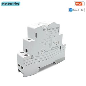 Kontrola Tuya Smart Life WiFi Breaker przełącznik 16A Timer Din Rail KWh Monitor Monitor Energy Record Wsparcie Alexa Google Home