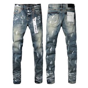 Jeans da uomo viola marca Jeans American High Street dipinti 90421