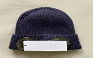 Ccp duas lentes homens bonés algodão malha gorros quentes ao ar livre trackcaps casual inverno à prova de vento chapéus lente removível211m1613075