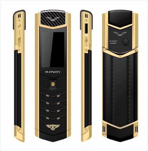 Oryginalna marka MPARTY LOXURY LUXURY Gold Metal Body Housing Telefon komórkowy Dual SIM Cell Telefony Bluetooth FM MP3 CELLPHO7199592