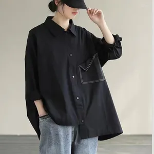 Blouses feminina 2024 European American Cotton Cotty Firl's Street Fashion Autumn Blouse Shirts Women Women Spring Casual