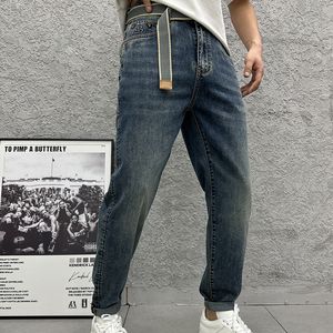 Jeans da uomo, versione slim fit micro span, buona elasticità, versione fashion-8978