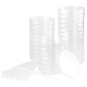 Płytki Petri Dish Zestaw z pokrywkami 100 Zestaw z plastikowymi pipetami (3 ml) do szkolnych projektów naukowych projektów