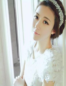 Moda Nuova Corea Accessori per capelli per bambini Crystal Mesh Yarn Fascia per capelli da sposa con strass 39176902297