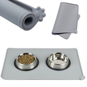 Tapete de alimentação para animais de estimação, à prova d'água, silicone, cachorro, cachorro, tigela, almofada, colocação de alimentação, acessórios para cães, dobrável 250o