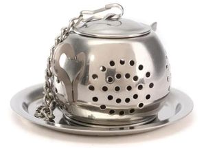 차 Infuser Teapot 모양 304 스테인레스 스틸 허브 포트 Infuser 스트레이너 필터 100pcs 티 볼 zz