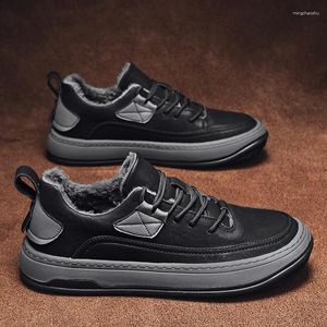 Casual Shoes Męskie koronki w Paris Luksusowe skórzane pluszowe ciepłe śnieg mężczyźni zimowi moda trampki płaskie obuwie