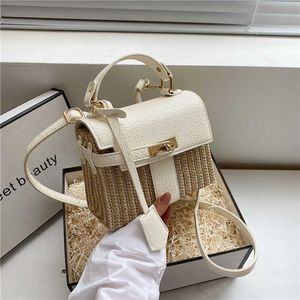 Summer Fashion Versatile and Simple Grass Woven Women's Bag Handheld Shoulder Small Cross Body