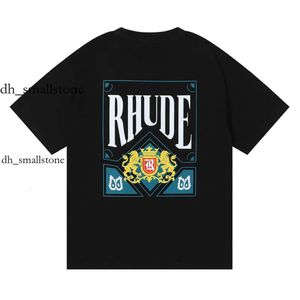 maglietta rhude maglietta oversize di lusso da uomo T Shirt Alta qualità Tess Designer Moda casual Manica corta Europa America Uomo Donna Rotondo Nec