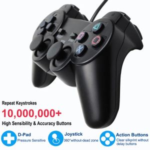 Toppkvalitetskontroll för PS2 dubbel vibration joystick gamepad spelkontroll för PlayStation 2