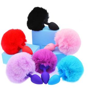 Anal Toys Silicone Anal Plug Rabbit Tail Butt Plug Cosplay Games Flirt for Gift BDSM Erotic Anus Toys Sex Toys for Female Male Couples GayL2403