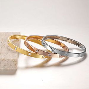 Rose Kia Gold Ten For Women's Fashion Full Sky Star Inlaid Diamond Titanium Steel Bracelet Jewelry Bracelet