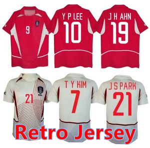 2002 Sydkorea Retro Soccer Jersey C G Song Ahn Jung-Hwan M B Hong Park Ji-Sung T Y Kim Vintage Classic Football Shirt 02 04 2004 2003