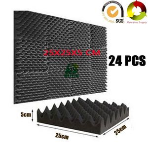 24 PACK FIREPROOF CRATE CRate Acoustic Foam Board Studio Dźwięk Oczyszczanie dźwięku panele Pro Audio Wyposażenie izolacja dźwiękowa Spong266E