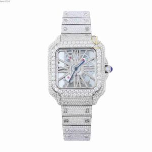 D Vvs Round Brilliant Cut Crystal Moissanite Diamond New Trendy Customized Jewelry Men Charming Fully Iced Out Wrist Watch