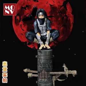 Figuras de brinquedo de ação Anbu Uchiha Itachi Tsukuyomi Sharingan Crouching Stock Picture PVC Modelo Decoração Coleção Toy Gift Shipping Q240313