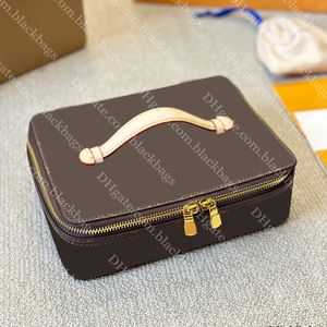 Klasik büyük kozmetik kasa kutusu tasarımcı makyaj çantası yüksek kaliteli bayanlar deri mücevher kutusu seyahat çok işlevli mücevher kozmetik depolama kılıfı