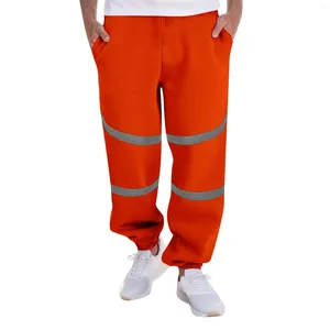 Pantaloni da uomo sanitari con strisce riflettenti e leggings sportivi casual streetwear coreano Y2k per uomo