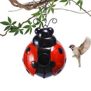 Nests Bird House For Outside Hanging Iron Decorative Hanging Birdhouses Ornaments Perfect For Chickadee Hummingbird Tree Swallow Cage