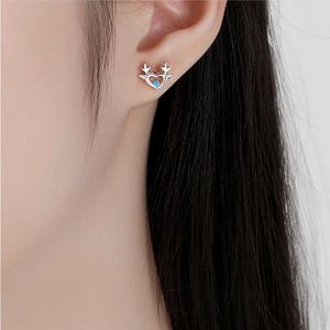 Y2K S925 Sterling Silver Reindeer Hypoallergenic Women Earing Fashion Animal Cute Charm Earrings Luxury Jewelry Gift 240228