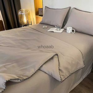 Comforters Set Simple Shell-rimmade Summer Quilt Set Soft Skin Friendly Breattable Thin Comporter Bedding Set Soy Fiber Filled Summer Filt YQ240313