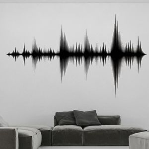 Wall Stickers Audio Wave Decals Sound Removable Recording Studio Music Producer Room Decoration Bedroom Wallpaper DW6747303M