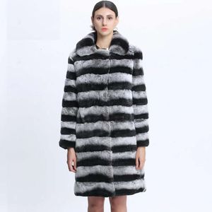 따뜻함, 긴 겨울 여자 밍크 모피 코트, 세련된 캐주얼, 대형 및 두껍게 2890