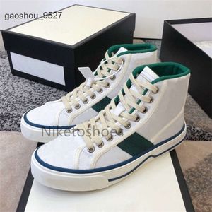 Designer gglies número tênis de borracha 1977 tênis mulheres sapato sola mens sneaker colorido verde 77 e vermelho arco-íris web sapatos de lona