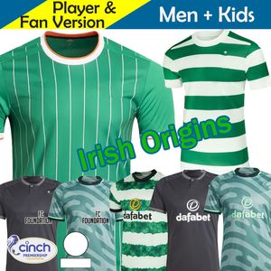 23/24 KYOGO Irish Origins Special Football Shirt Fc 2023 2024 Europeu Home Away Terceiro Futebol Celtics Jersey CeltIC DAIZEN REO McGREGOR 120 Year of Hoops Anniversary