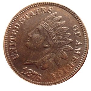 Kierownik amerykańskiego Indian Cent 1876-1880 100% kopia miedzi Monety Metal Rzemiosło Manufacturing Factory 289i