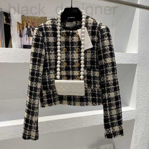 Women's Jackets designer 2023 Early Autumn New Nanyou Gaoding Guc Small Fragrant Wind Contrast Plaid Casual Versatile Thick Tweed Short Coat FCWI