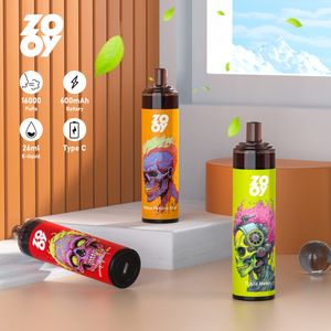 Yerel Depo Puff 10K Zooy Tornado 16000 Puflar Vapes Tek Kullanımlık E Sigara 650mAh Pil 25ml Preflefed Sepetler Pod Puff Tornado 10000 5% Ekran Kutusu