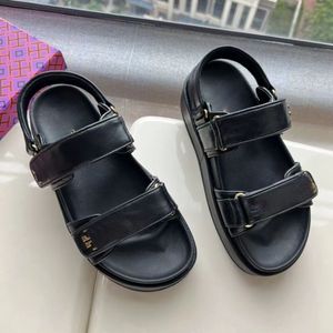 vip links ladies sandals flat shoes black fashion summer beach shoes