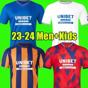 23 24 Colak Roofe Rangers Soccer Jerseys 2023 2024 Glasgow Football Shirt Lundstram Hagi Barker Morelos Tavernier Kent Tillman FC Fashion Jr Men Kid Kit