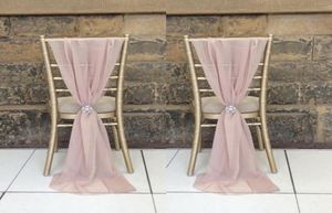 Enable Destop Garden Formal Wedding Chair Cover Back Sashes Romantic Oceanfront Flower Banquet Decor Bow Christmas Birthday Chair 5283724