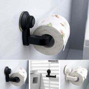 Toilet Paper Holders Wall-mounted toilet paper holder with suction cup bathroom kitchen vacuum adsorption nail-free wall waterproof moisture-proof 240313