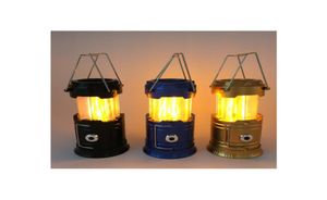 Lanterns Ultra Bright Night Lights LED Portable Lantern Mini Torch Light Solar Fold Lampe för utomhusvandring camping FIS9531498