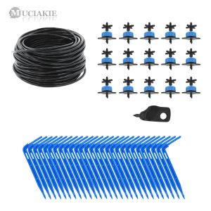 Kits Muciakie 8l Blue Arrow Drip System 4branch Emitter Kits Dripper för växthus Bonsai Garden Irrigation Water Drop Watering Set