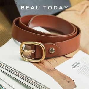 أحزمة Beautoday Beautoday Women Leature Leather Oval Buckle Width 2.9cm Ladies Weistband Handmade 91004 LDD240313