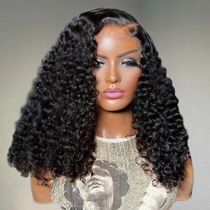 Deep Wave Curly Bob 13x6 HD Wig Human Hair 13x4 Frente para mulheres negras 5x5 Perucas de fechamento de renda sem glúteis