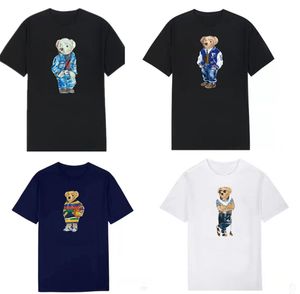 メンズTシャツデザイナーTシャツファッションベアパターンプリント夏最高品質のティーカラーレディースTシャツ通気性シャツ短袖服S-2XL FH89009