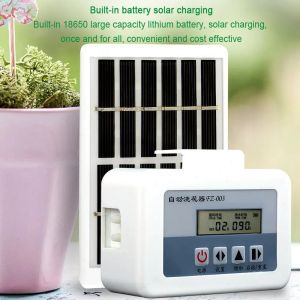 Kits Garden Intelligent Automatic Watering Device Solar Energy Charging Potted Plant Drip Irrigation Water Pump Timer System Timing