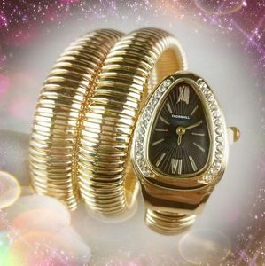 Owalny kształt miłośnicy kobiet mała tarcza zegarek najlepsza marka luksusowa wodoodporna kwarc ruch wojskowy zegar pszczoły węża diamenty łańcuch bransoletki
