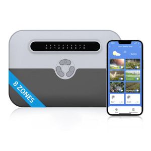 Temporizadores 8 vias wifi controlador de irrigação inteligente jardim sprinkler controle tempo de rega flores controlador válvula água