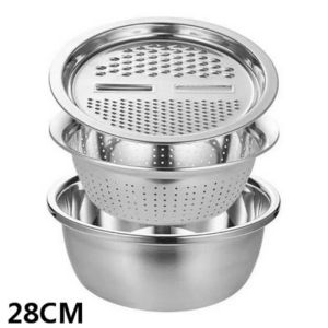 Strumenti Nuovi accessori da cucina Set di tagliaverdure multifunzionale 3 in 1 Affettare Rasatura Filtrare Strumenti per fette rasate in acciaio inossidabile