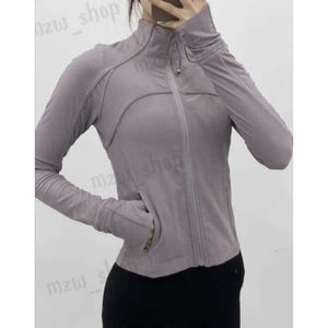 Lu Hoodie Yoga Definieren Jacke Crop Scuba Hoodies Funnel Neck Top Sport Full Zip Gym Kleidung Lässig Laufen Stretch Taille Eng Fitness Sommer Jogging Mantel 948