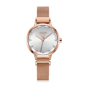 watch Creative Design Magnet Stainless Steel Mesh Band Women Japan Miyota Movt Fashion Quartz JA-1143